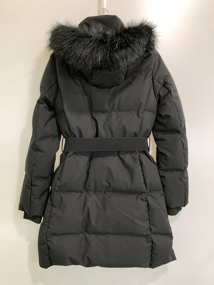【中古品】【レディース】 ZARA ザラ ファーフード付き ロングダウン アウター 169-261023-hu-17-min サイズ：USA XS カラー：ブラック 万代Net店