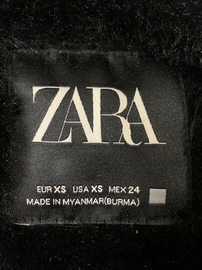 【中古品】【レディース】 ZARA ザラ ファーフード付き ロングダウン アウター 169-261023-hu-17-min サイズ：USA XS カラー：ブラック 万代Net店