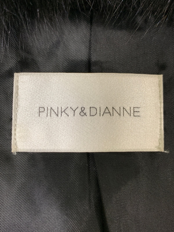 【現状渡し品】【レディース】 PINKY&DIANNE ピンキーアンドダイアン カシミヤ 混 ファーコート アウター 169-261023-hu-16-min サイズ：38 カラー：ブラック 万代Net店