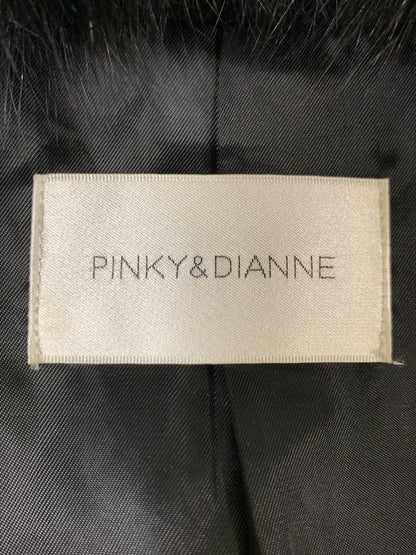 【現状渡し品】【レディース】 PINKY&DIANNE ピンキーアンドダイアン カシミヤ 混 ファーコート アウター 169-261023-hu-16-min サイズ：38 カラー：ブラック 万代Net店
