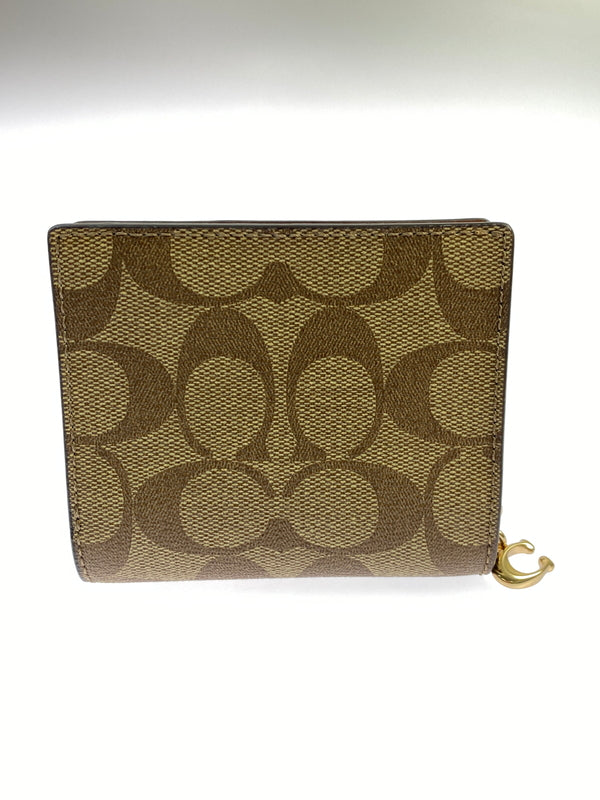 【中古品】【レディース】 COACH コーチ シグネチャー 二つ折り財布 C3309 ウォレット 181-261006-hu-04-min カラー：ブラウン系 万代Net店