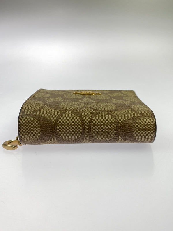 【中古品】【レディース】 COACH コーチ シグネチャー 二つ折り財布 C3309 ウォレット 181-261006-hu-04-min カラー：ブラウン系 万代Net店