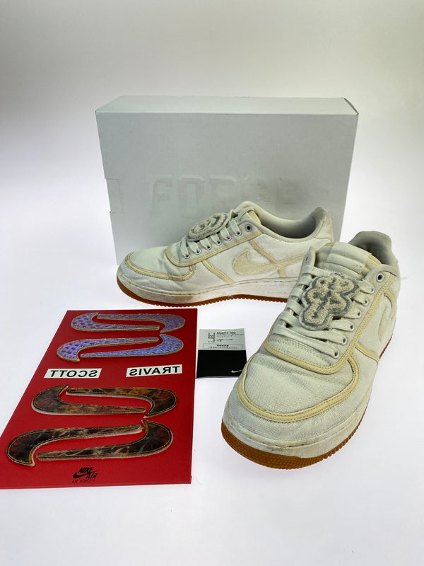 【現状渡し品】【メンズ】 NIKE×TRAVIS SCOTT ナイキ トラヴィス スコット AIR FORCE 1 AF100 エア フォース 1 エーエフ 100 AQ4211-100 スニーカー 靴 シューズ 160-261006-hu-18-min カラー：WHITE/WHITE-WHITE 万代Net店