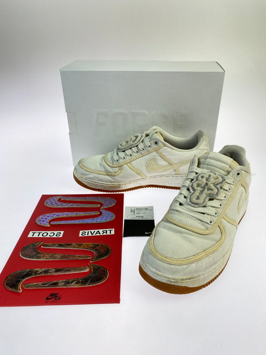 【現状渡し品】【メンズ】 NIKE×TRAVIS SCOTT ナイキ トラヴィス スコット AIR FORCE 1 AF100 エア フォース 1 エーエフ 100 AQ4211-100 スニーカー 靴 シューズ 160-261006-hu-18-min カラー：WHITE/WHITE-WHITE 万代Net店