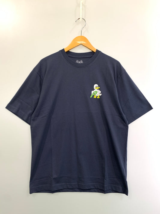 【中古品】【メンズ】 PALACE パレス DUCK OFF T-SHIRT ダック オフ ティーシャツ 半袖 Tシャツ トップス 142-261006-hu-35-min サイズ：M カラー：ネイビー 万代Net店