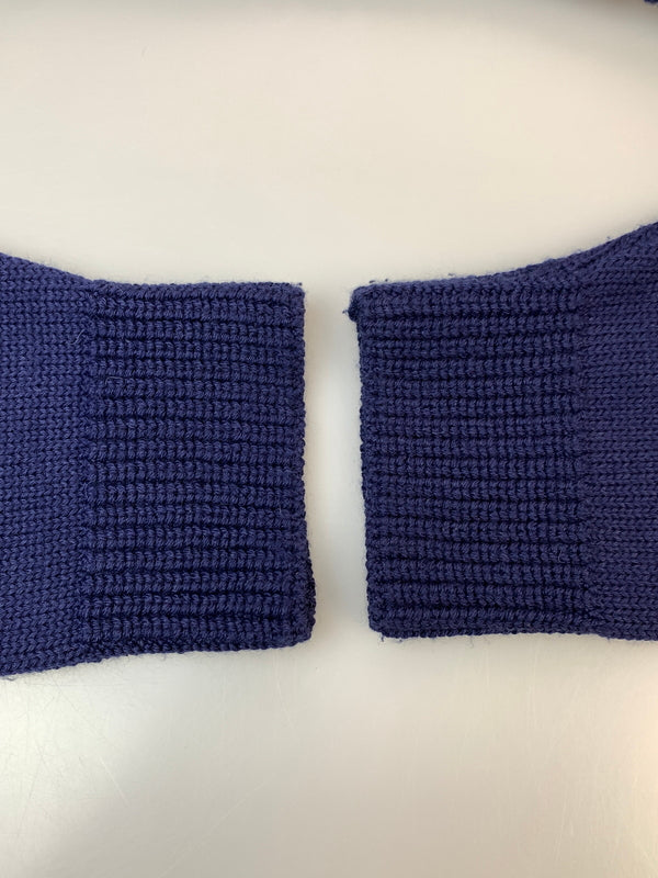 【中古品】【メンズ】 PALACE パレス CABLE PATCHWORK KNIT ケーブル パッチワーク ニット トップス 142-260930-yn-18-min サイズ：L カラー：ネイビー 万代Net店