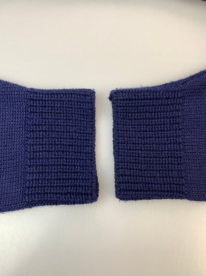 【中古品】【メンズ】 PALACE パレス CABLE PATCHWORK KNIT ケーブル パッチワーク ニット トップス 142-260930-yn-18-min サイズ：L カラー：ネイビー 万代Net店