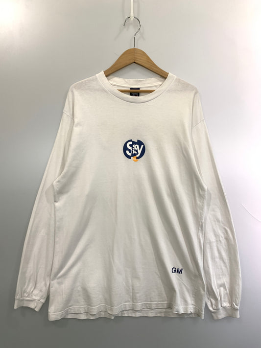 【現状渡し品】【メンズ】 OLD STUSSY オールド ステューシー 90S L S TEE ナインティーズ ロングスリーブ ティー 長袖 Tシャツ トップス 142-261006-hu-24-min サイズ：M カラー：ホワイト 万代Net店