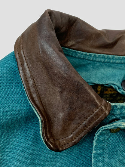【現状渡し品】【メンズ】 WOOLRICH ウールリッチ 90S HUNTING JACKET ハンティングジャケット ワークジャケット 144-261003-ta-05-min サイズ：M カラー：ターコイズ 万代Net店