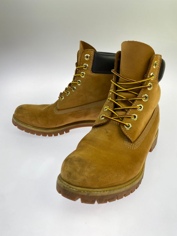 【中古品】【メンズ】 TIMBER LAND ティンバーランド A8998 PREMIUM WATERPROOF BOOT 10061 プレミアム ウォータープルーフ ブーツ 防水 ヌバックレザー メンズ シューズ 165-261007-em-08-min サイズ：27.0cm カラー：キャメル 万代Net店