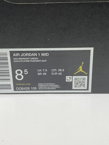【中古品】【メンズ】 NIKE ナイキ AIR JORDAN 1 MID DQ8426-105 エア ジョーダン 1 ミッド スニーカー 靴 160-260930-yn-39-min サイズ：26.5cm US8.5 カラー：SAIL/MIDNIGHT GREEN 万代Net店