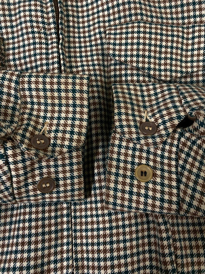 【現状渡し品】【メンズ】 MCGREGOR マックレガー 40-50S HOUNDS TOOTH ZIP-UP BLOUSON 40年代-50年代 ハウンドトゥース ジップアップ ブルゾン アウター ヴィンテージ 146-261002-em-22-min サイズ：38 カラー：ブラウン/グリーン系 万代Net店