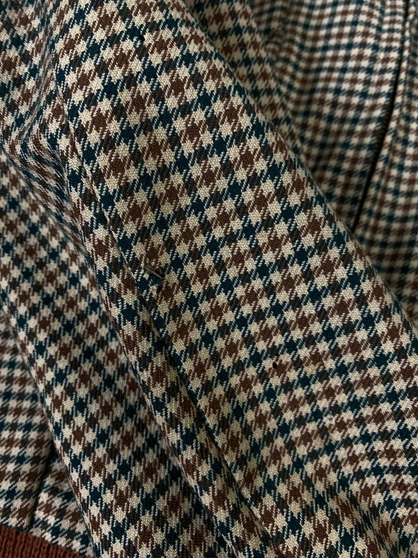 【現状渡し品】【メンズ】 MCGREGOR マックレガー 40-50S HOUNDS TOOTH ZIP-UP BLOUSON 40年代-50年代 ハウンドトゥース ジップアップ ブルゾン アウター ヴィンテージ 146-261002-em-22-min サイズ：38 カラー：ブラウン/グリーン系 万代Net店