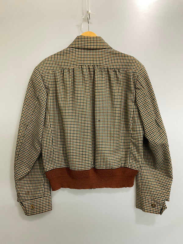 【現状渡し品】【メンズ】 MCGREGOR マックレガー 40-50S HOUNDS TOOTH ZIP-UP BLOUSON 40年代-50年代 ハウンドトゥース ジップアップ ブルゾン アウター ヴィンテージ 146-261002-em-22-min サイズ：38 カラー：ブラウン/グリーン系 万代Net店