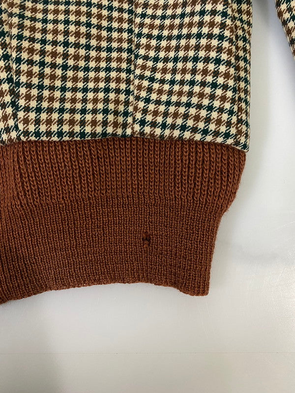 【現状渡し品】【メンズ】 MCGREGOR マックレガー 40-50S HOUNDS TOOTH ZIP-UP BLOUSON 40年代-50年代 ハウンドトゥース ジップアップ ブルゾン アウター ヴィンテージ 146-261002-em-22-min サイズ：38 カラー：ブラウン/グリーン系 万代Net店