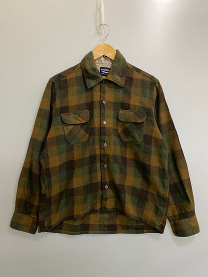 【中古品】【メンズ】 WOOL O'THE WEST ウール オー ザ ウェスト 70S WOOL SHIRT 70年代 ウールシャツ 長袖シャツ ヴィンテージ メンズ トップス 146-261002-em-23-min サイズ：L カラー：ブラウン系 万代Net店