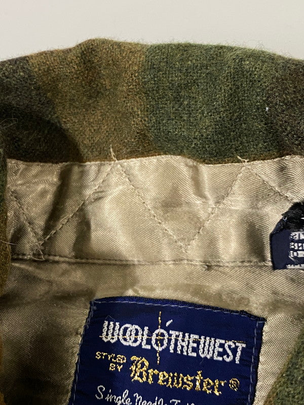 【中古品】【メンズ】 WOOL O'THE WEST ウール オー ザ ウェスト 70S WOOL SHIRT 70年代 ウールシャツ 長袖シャツ ヴィンテージ メンズ トップス 146-261002-em-23-min サイズ：L カラー：ブラウン系 万代Net店