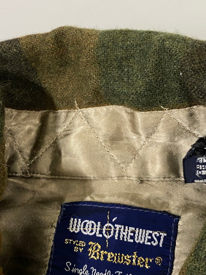 【中古品】【メンズ】 WOOL O'THE WEST ウール オー ザ ウェスト 70S WOOL SHIRT 70年代 ウールシャツ 長袖シャツ ヴィンテージ メンズ トップス 146-261002-em-23-min サイズ：L カラー：ブラウン系 万代Net店