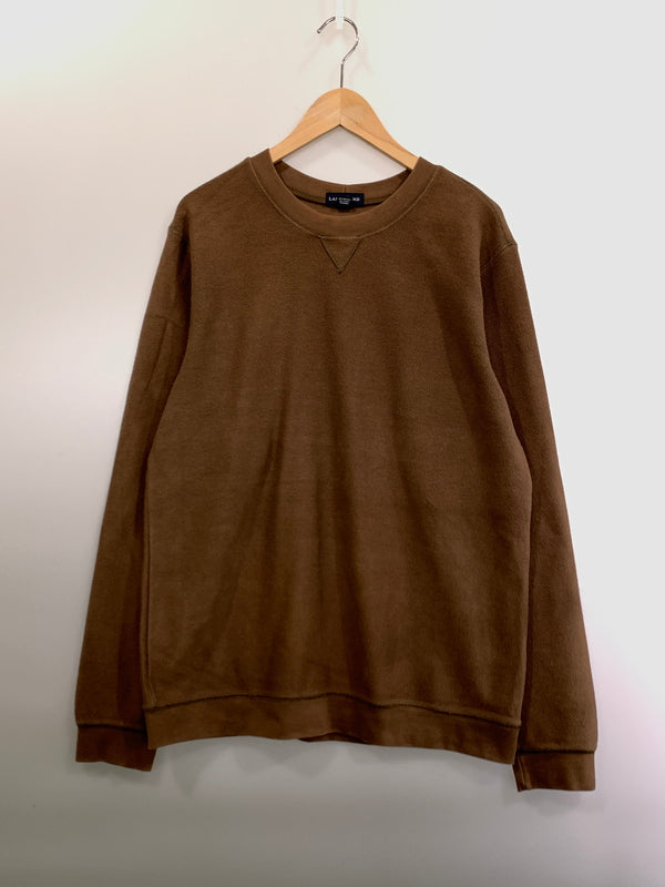 【中古品】【メンズ】 LANDS' END ランズエンド COTTON PIQUE SWEAT コットンピケスウェット トレーナー トップスS 146-261003-ta-18-min サイズ：M カラー：ブラウン 万代Net店