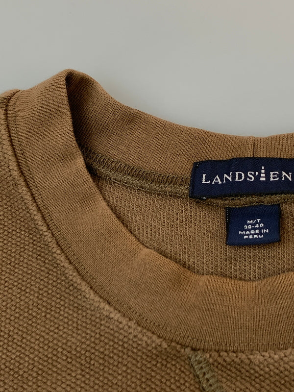 【中古品】【メンズ】 LANDS' END ランズエンド COTTON PIQUE SWEAT コットンピケスウェット トレーナー トップスS 146-261003-ta-18-min サイズ：M カラー：ブラウン 万代Net店