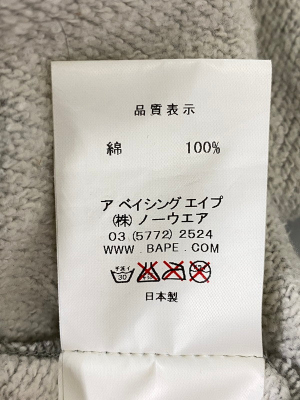 【中古品】【メンズ】 A BATHING APE アベイシングエイプ CAMO SHARK PARKA カモ シャーク パーカー トップス フーディー 142-261002-em-28-min サイズ：S カラー：グレー 万代Net店