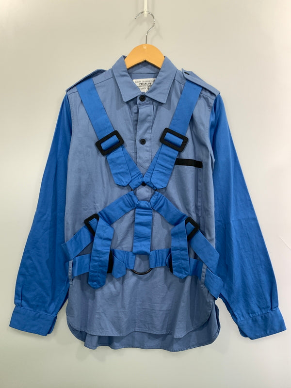 【中古品】【メンズ】 PEEL&LIFT ピールアンドリフト パラシュートシャツ 長袖シャツ カラーシャツ 142-261003-ta-14-min サイズ：M カラー：ブルー系 万代Net店