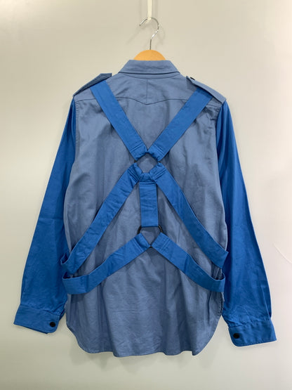 【中古品】【メンズ】 PEEL&LIFT ピールアンドリフト パラシュートシャツ 長袖シャツ カラーシャツ 142-261003-ta-14-min サイズ：M カラー：ブルー系 万代Net店