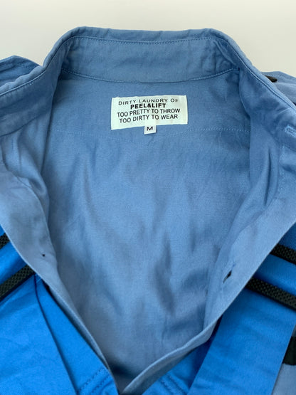 【中古品】【メンズ】 PEEL&LIFT ピールアンドリフト パラシュートシャツ 長袖シャツ カラーシャツ 142-261003-ta-14-min サイズ：M カラー：ブルー系 万代Net店