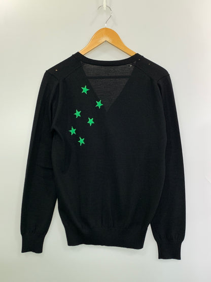 【現状渡し品】【メンズ】 UNIFORM EXPERIMENT ユニフォームエクスペリメント UE-091032 STAR CARDIGAN スターカディガン ニット トップス 142-261003-ta-16-min サイズ：2 カラー：ブラック 万代Net店