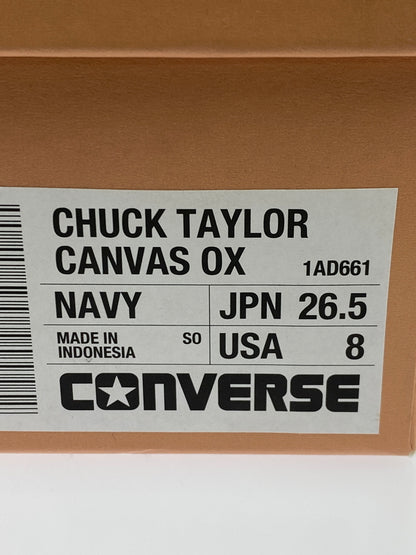 【中古品】【メンズ】 CONVERSE ADDICT コンバース アディクト CHUCK TAYLOR CANVAS OX 1AD661 チャックテイラー キャンバス オックス ローカット スニーカー メンズ シューズ 靴 162-261007-em-04-min サイズ：26.5cm カラー：ネイビー 万代Net店