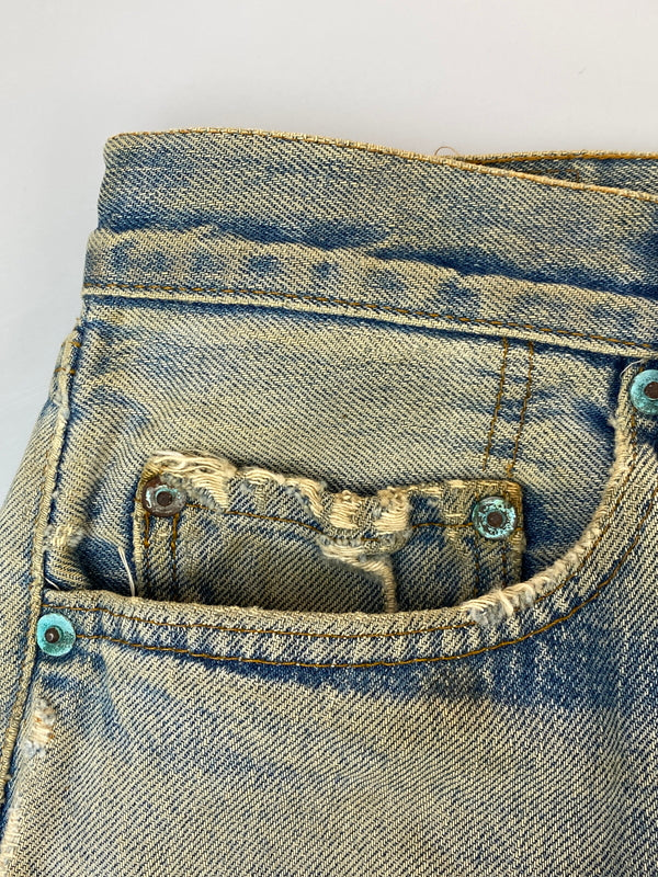 【ジャンク品】【メンズ】 LEVI'S リーバイス 501 DENIM PANTS 70'S 66後期 501 デニム パンツ 70年代 ヴィンテージ メンズ ボトムス ジーンズ ジーパン 157-261007-em-29-min カラー：インディゴ 万代Net店