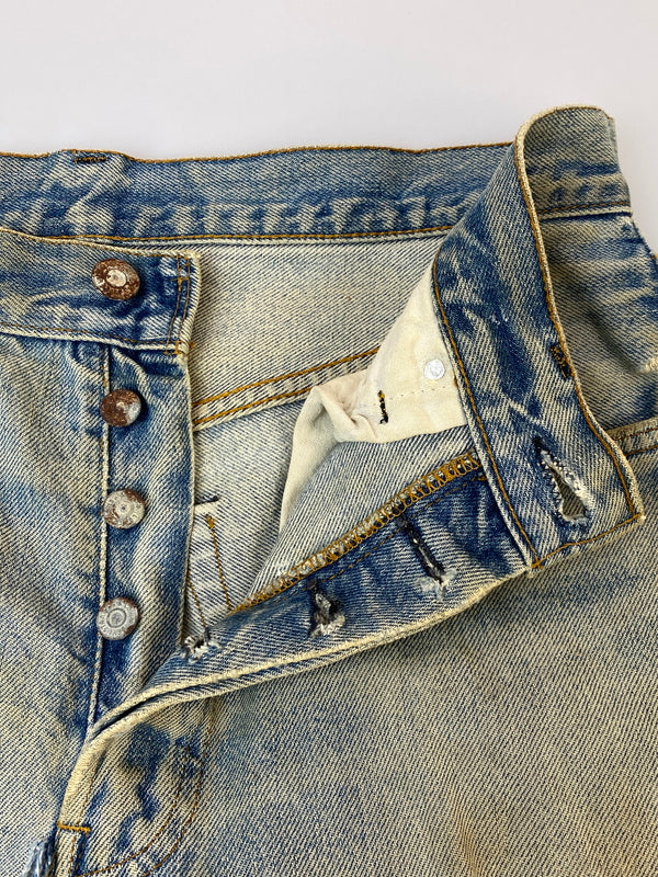 【ジャンク品】【メンズ】 LEVI'S リーバイス 501 DENIM PANTS 70'S 66後期 501 デニム パンツ 70年代 ヴィンテージ メンズ ボトムス ジーンズ ジーパン 157-261007-em-29-min カラー：インディゴ 万代Net店