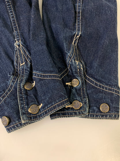 【中古品】【メンズ】 HEAD LIGHT ヘッドライト DENIM COVERALL HD11565 デニムカバーオール メンズ アウター アメリカ製 デニムジャケット 145-261002-em-50-min カラー：インディゴ 万代Net店