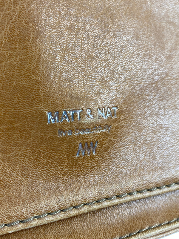 【現状渡し品】【メンズ】 MATT&NAT マット アンド ナット ショルダーバッグ カバン 188-261006-hu-07-min カラー：キャメル系 万代Net店