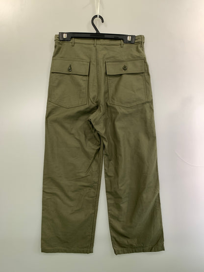 【中古品】【メンズ】 HYKE ハイク 13317 25SS BACK SATIN BAKER PANTS バッグサテンベイカーパンツ ボトムス チノパン 151-261003-ta-03-min サイズ：5（XXL） カラー：カーキ 万代Net店
