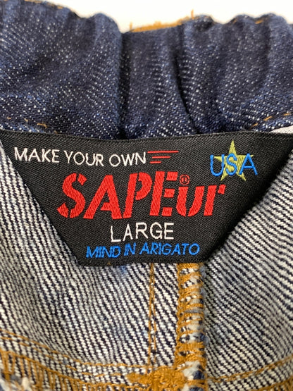 【中古品】【メンズ】 SAPEUR サプール DENIM EASY PANTS デニム イージー パンツ メンズ ボトムス トラックパンツ ジーンズ 153-261002-em-63-min サイズ：L カラー：インディゴ 万代Net店
