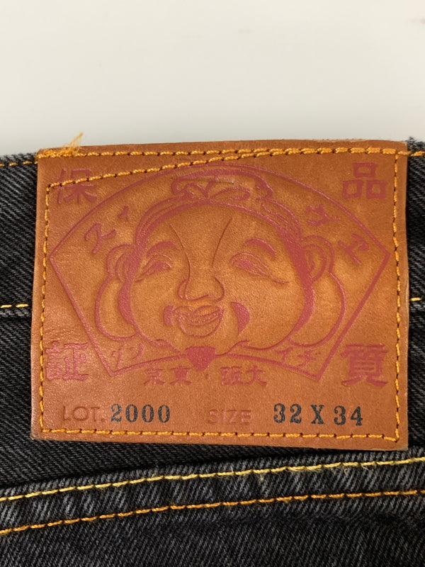 【中古品】【メンズ】 EVISU エヴィス ダイコックプリントバギージーンズ 175 80A メンズ ボトムス ジーパン デニムパンツ 156-261002-em-64-min サイズ：32×34 カラー：ブラックインディゴ 万代Net店