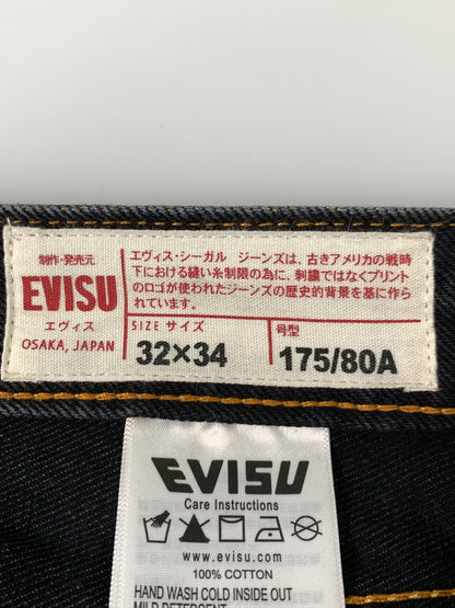 【中古品】【メンズ】 EVISU エヴィス ダイコックプリントバギージーンズ 175 80A メンズ ボトムス ジーパン デニムパンツ 156-261002-em-64-min サイズ：32×34 カラー：ブラックインディゴ 万代Net店