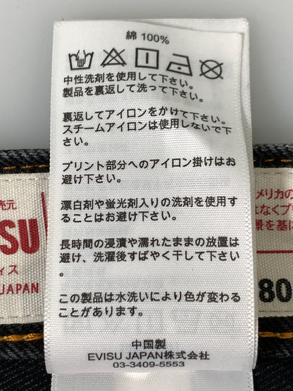 【中古品】【メンズ】 EVISU エヴィス ダイコックプリントバギージーンズ 175 80A メンズ ボトムス ジーパン デニムパンツ 156-261002-em-64-min サイズ：32×34 カラー：ブラックインディゴ 万代Net店