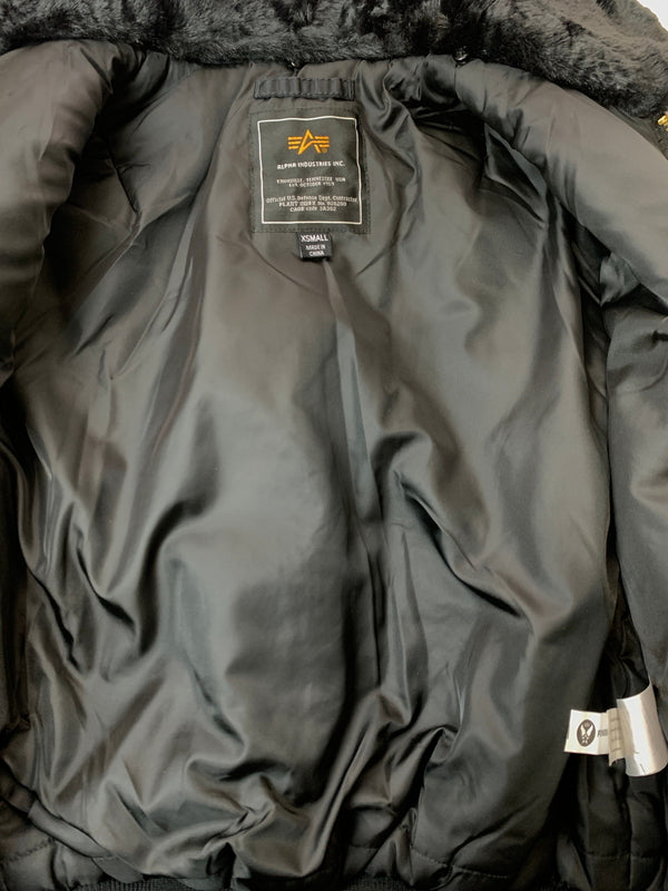 【中古品】【メンズ】 ALPHA INDUSTRIES アルファ インダストリーズ FLIGHT JACKET フライト ジャケット 8310-483250-290 アウター ブルゾン 145-261006-hu-26-min サイズ：XS カラー：ブラック 万代Net店
