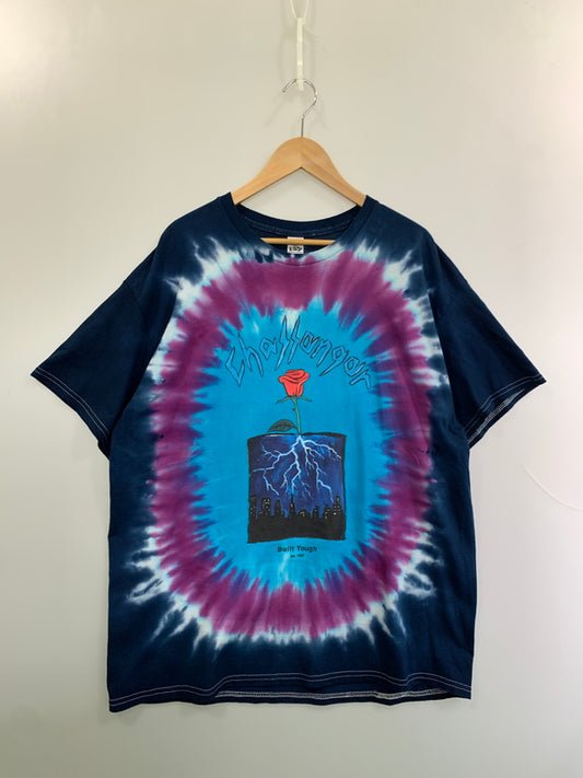 【中古品】【メンズ】 CHALLENGER チャレンジャー 23SS TIE DYE THUNDER ROSE TEE タイ ダイ サンダー ローズ ティー 半袖 ショートスリーブ 142-261006-hu-50-min サイズ：XL カラー：マルチカラー 万代Net店