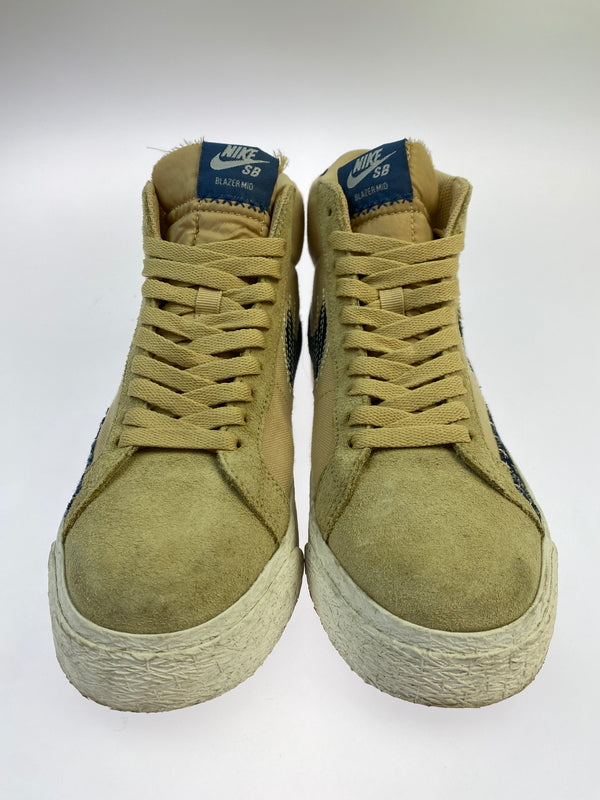 【中古品】【メンズ/レディース】 NIKE ナイキ SB ZOOM BLAZER MID PRM CT0715-200 ズーム ブレーザー ミッド プレミアム スニーカー 靴 160-261007-yn-01-min サイズ：24.5cm US6.5 カラー：SESAMI/MYSTIC NAVY-SAIL 万代Net店