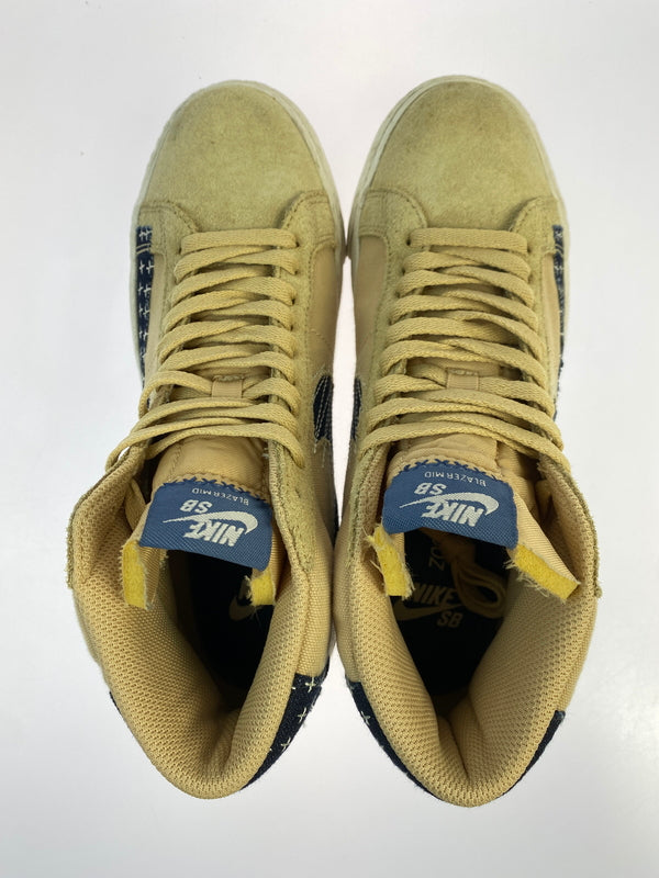 【中古品】【メンズ/レディース】 NIKE ナイキ SB ZOOM BLAZER MID PRM CT0715-200 ズーム ブレーザー ミッド プレミアム スニーカー 靴 160-261007-yn-01-min サイズ：24.5cm US6.5 カラー：SESAMI/MYSTIC NAVY-SAIL 万代Net店