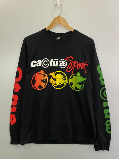 【中古品】【メンズ】 STUSSY ×CACTUS PLANT FLEA MARKET ステューシー カクタス プラント フリー マーケット SPORT LS TEE 長袖Tシャツ ロングスリーブ 142-261003-ta-33-min サイズ：M カラー：ブラック 万代Net店