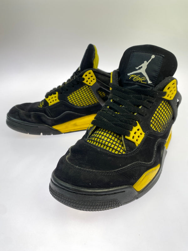 【中古品】【メンズ】 NIKE ナイキ AIR JORDAN 4 RETRO DH6927-017 エア ジョーダン 4 レトロ スニーカー 靴 160-261007-yn-06-min サイズ：28.0cm US10 カラー：BLACK/WHITE-TOUR YELLOW 万代Net店