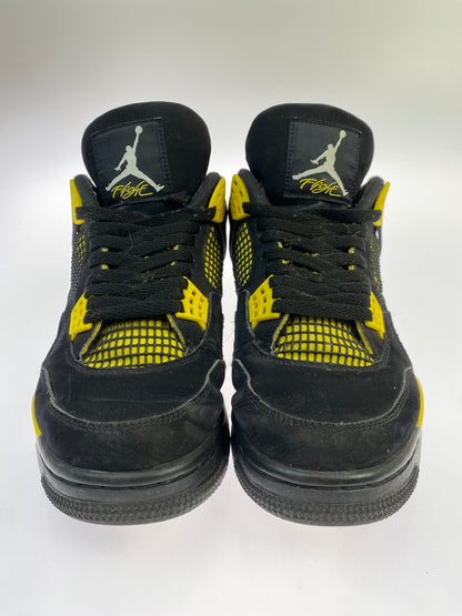 【中古品】【メンズ】 NIKE ナイキ AIR JORDAN 4 RETRO DH6927-017 エア ジョーダン 4 レトロ スニーカー 靴 160-261007-yn-06-min サイズ：28.0cm US10 カラー：BLACK/WHITE-TOUR YELLOW 万代Net店