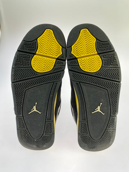 【中古品】【メンズ】 NIKE ナイキ AIR JORDAN 4 RETRO DH6927-017 エア ジョーダン 4 レトロ スニーカー 靴 160-261007-yn-06-min サイズ：28.0cm US10 カラー：BLACK/WHITE-TOUR YELLOW 万代Net店