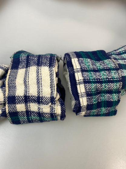 【中古品】【メンズ】 FIVEBROTHER ファイブブラザー 3061-FBA 80S FLANNEL SHIRT フランネルシャツ チェックシャツ 長袖シャツ 146-261003-ta-36-min サイズ：M カラー：ブルー/ホワイト 万代Net店