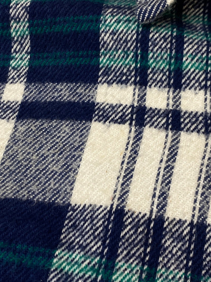 【中古品】【メンズ】 FIVEBROTHER ファイブブラザー 3061-FBA 80S FLANNEL SHIRT フランネルシャツ チェックシャツ 長袖シャツ 146-261003-ta-36-min サイズ：M カラー：ブルー/ホワイト 万代Net店