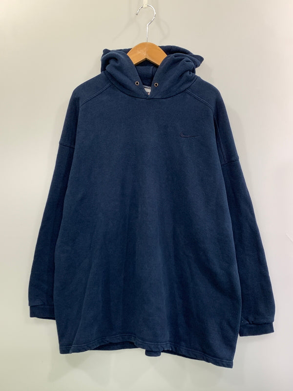 【中古品】【メンズ】 NIKE ナイキ 90S 銀タグ HOODED SWEATSHIRT フーデッドスウェットシャツ パーカー 146-261003-ta-15-min サイズ：L カラー：ネイビー 万代Net店